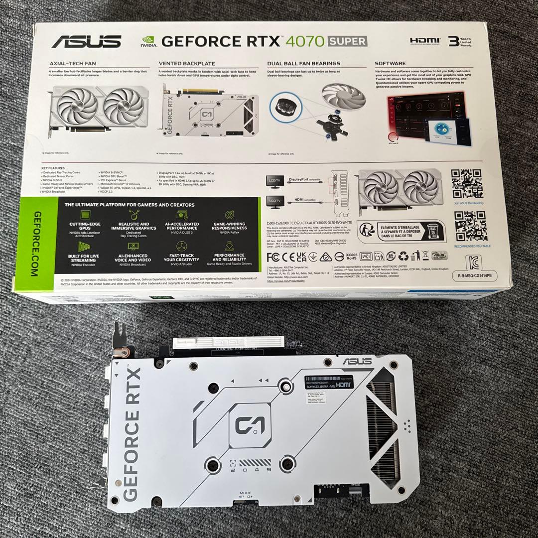 グラフィックボード・グラボ・ビデオカード ASUS GeForce RTX 4070 Super OC 12GB