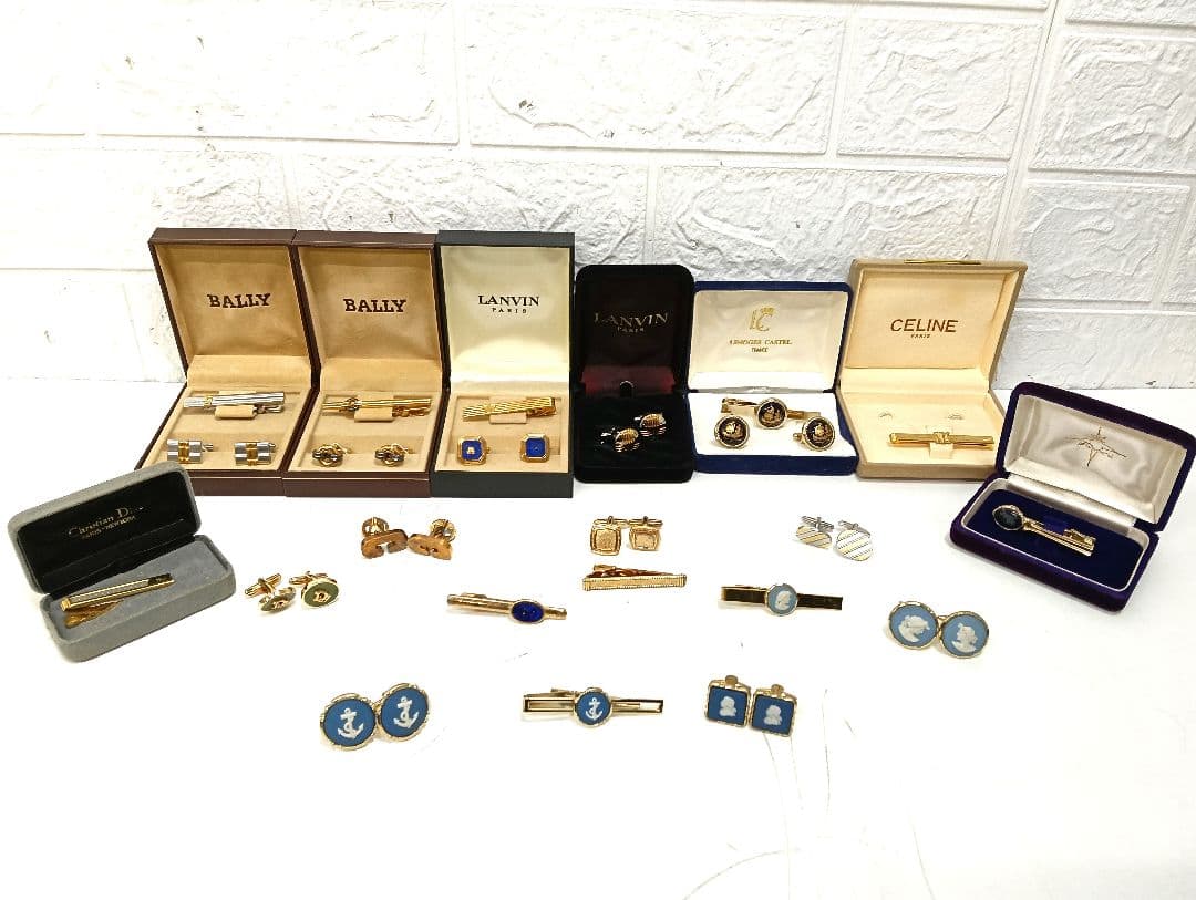 12-9-2 カフス ネクタイピン セット Dior BALLY LANVIN