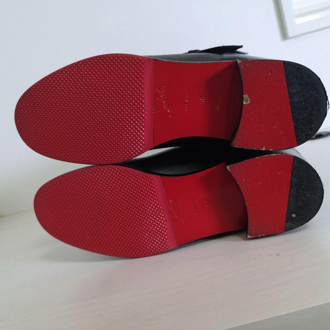 クリスチャン ルブタン ロング ブーツ エンジニア ベルト ブラック 36