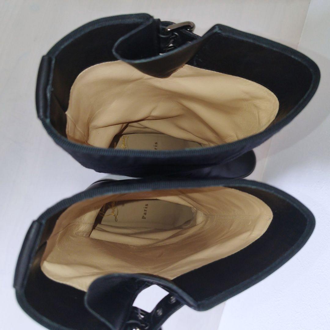 クリスチャン ルブタン ロング ブーツ エンジニア ベルト ブラック 36