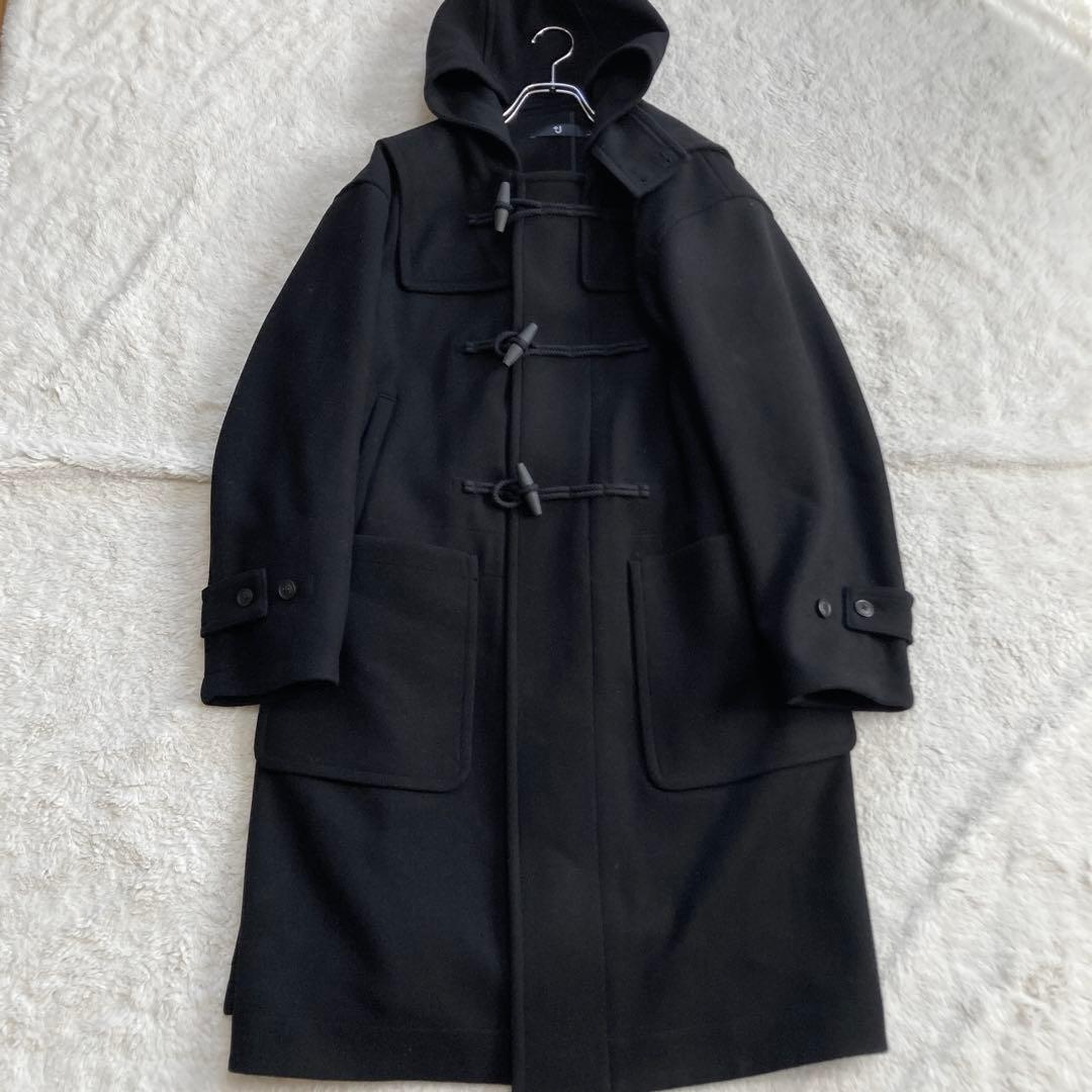 【極美品・完売品】ユニクロ+J　ウールオーバーサイズダッフルコート　黒　サイズL