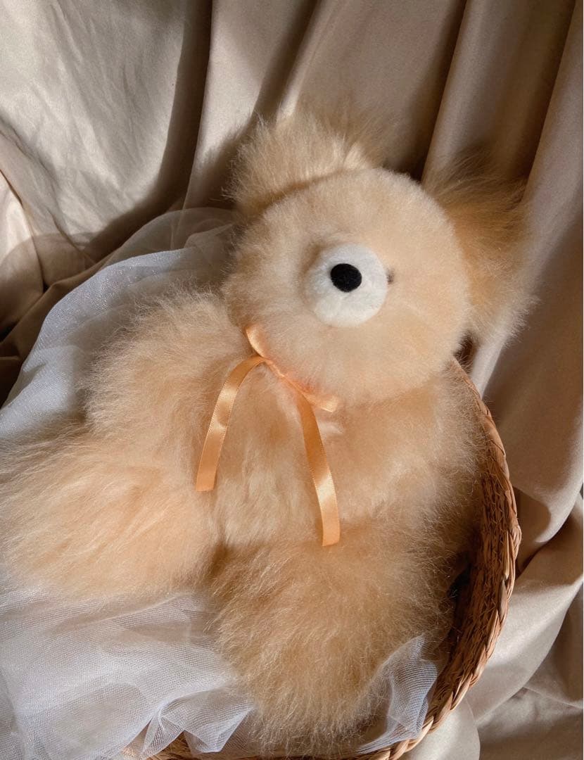 ふわふわアルパカテディベア (ペルー直輸入) ベージュ