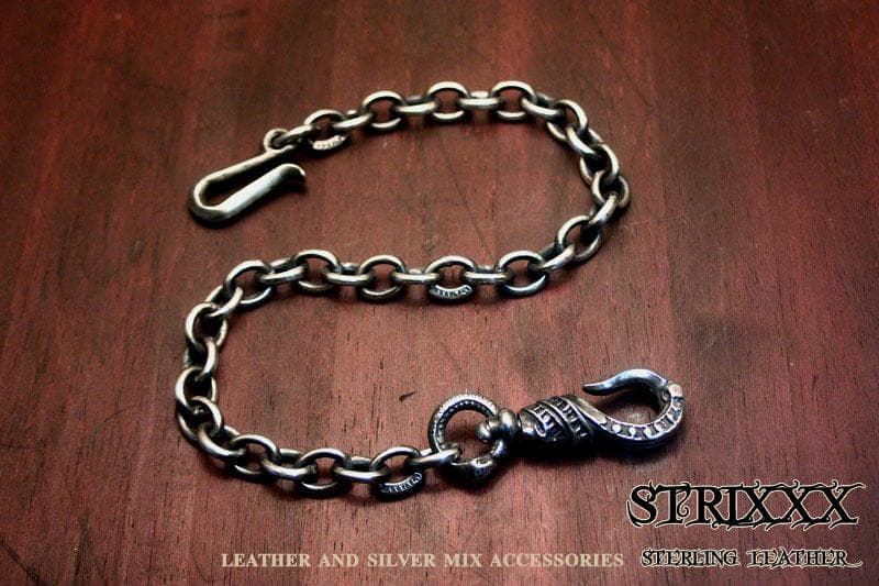 11　あずきウォレットチェーン（アクセント彫刻コマ入り）STRIXXXX