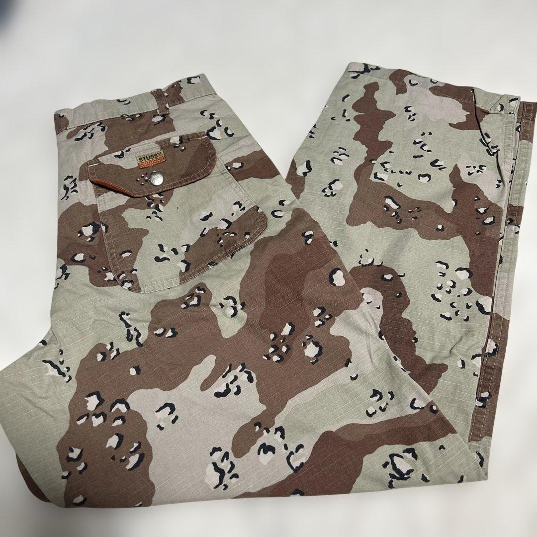 ステューシー迷彩カーゴパンツ サイズ32 made in USA 100％綿