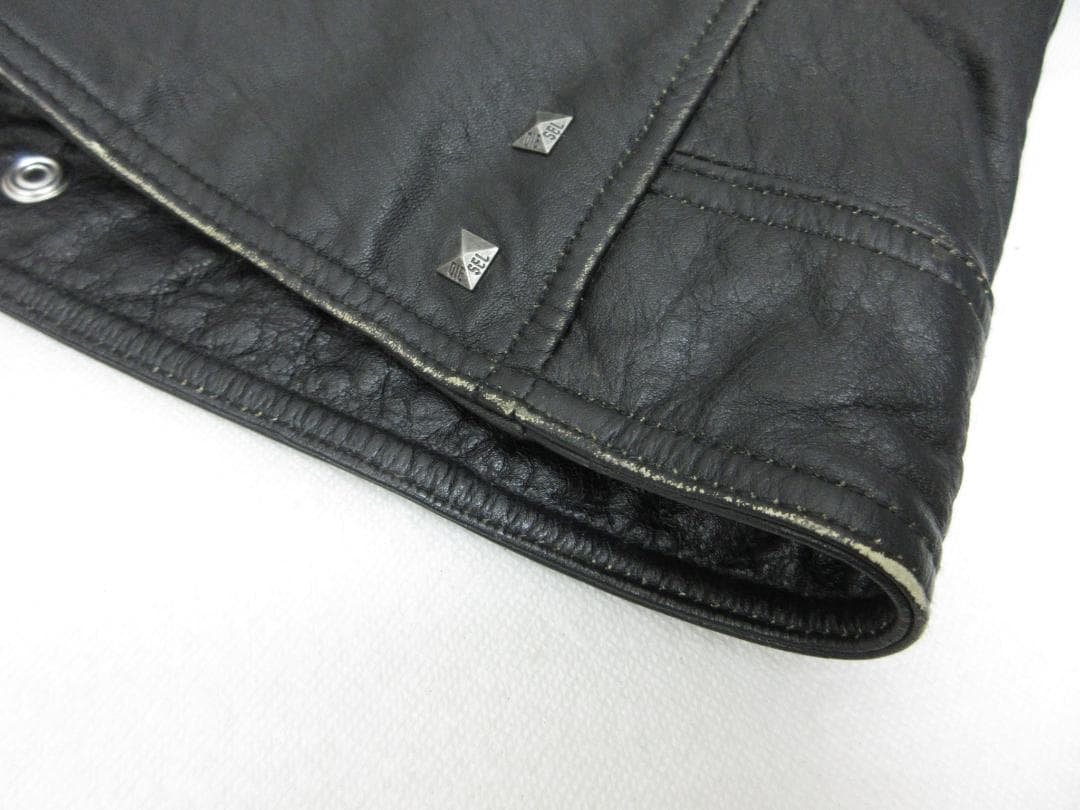DIESEL ディーゼル ライダースジャケット レザー Ｍ ブラック（107）a