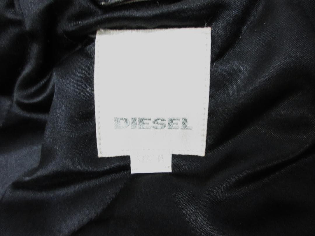 DIESEL ディーゼル ライダースジャケット レザー Ｍ ブラック（107）a