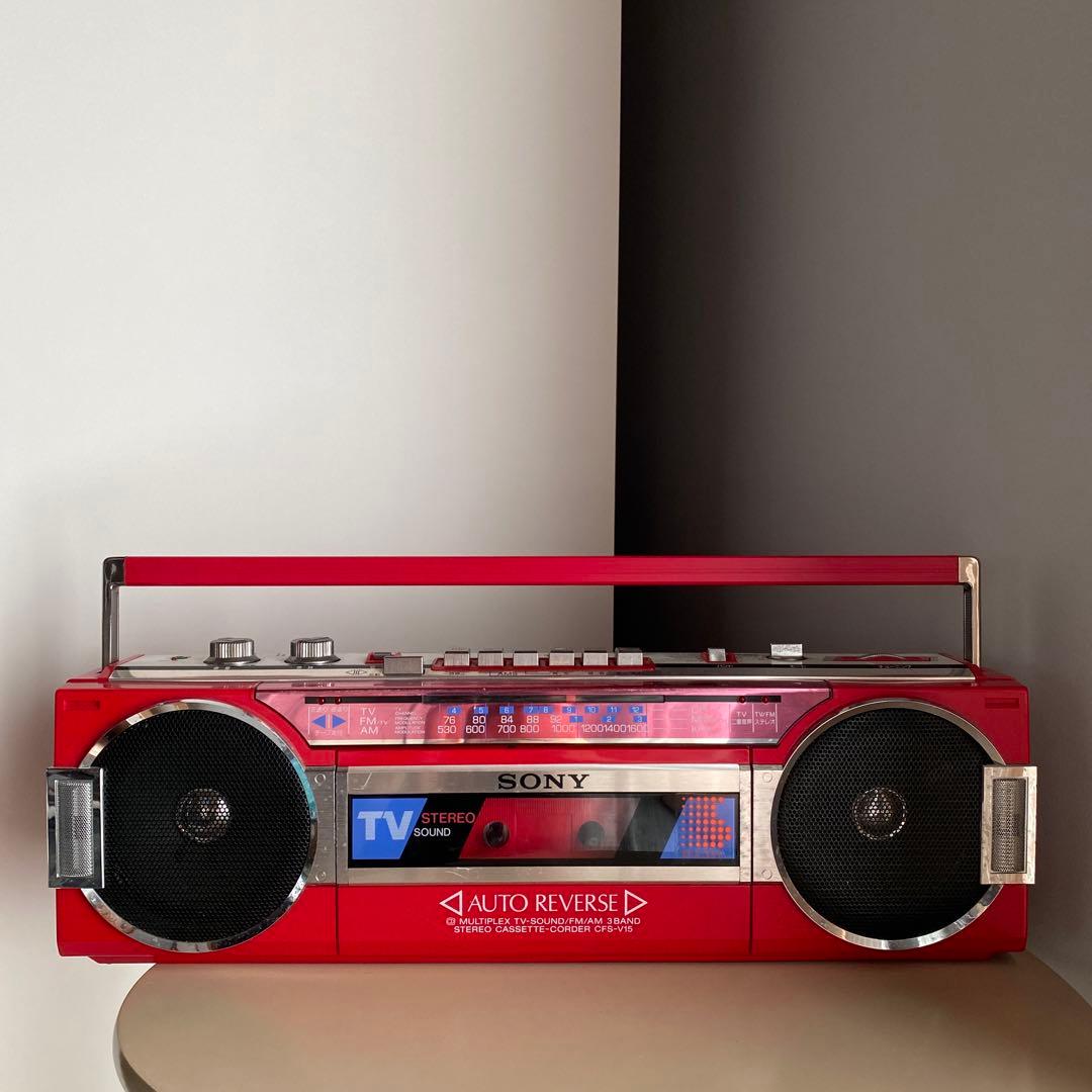 SONY CFSV15 ラジカセ カセットテープ スピーカー ソニー レトロ