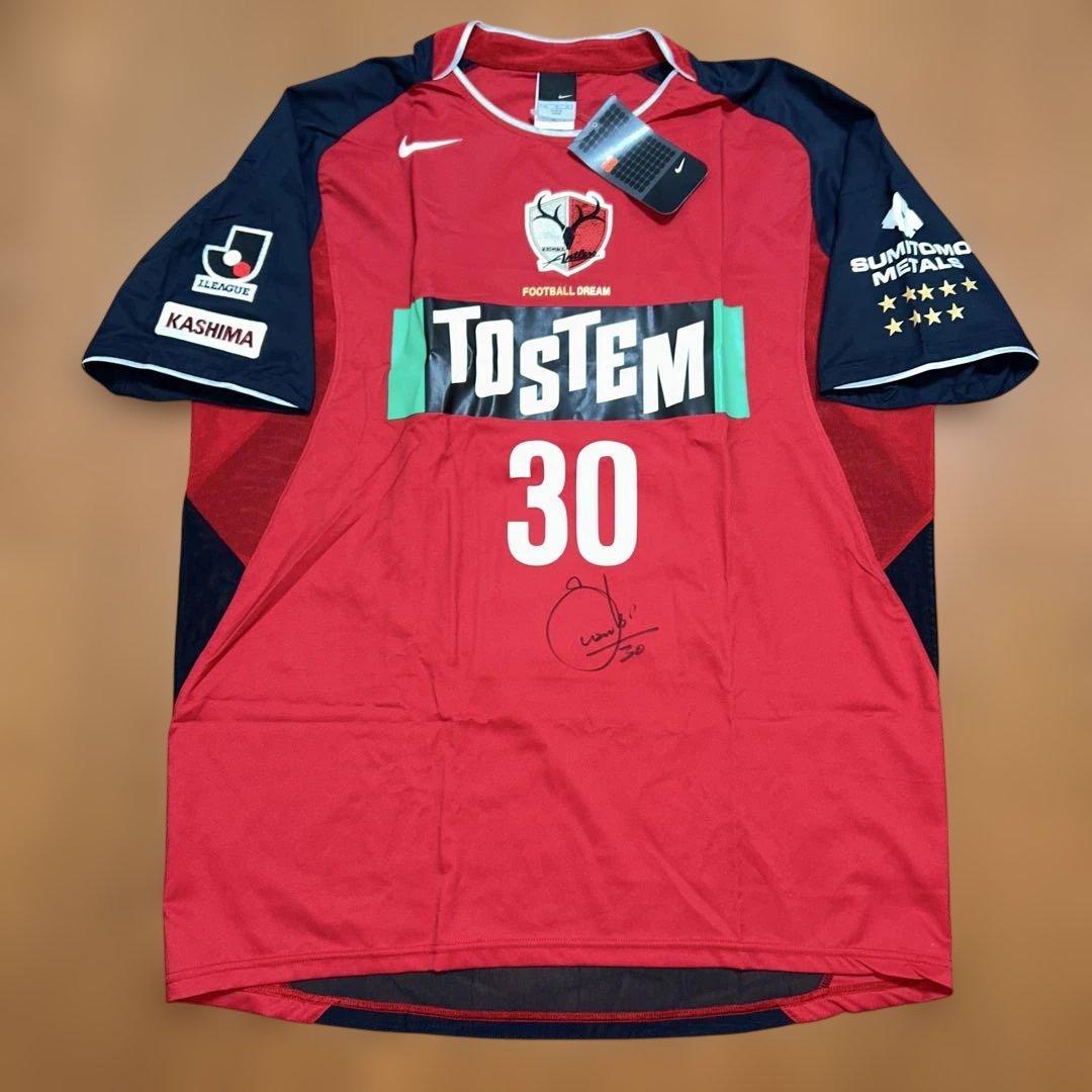 鹿島アントラーズ　ユニフォーム　サイン入り　2004 タグ付き　XL