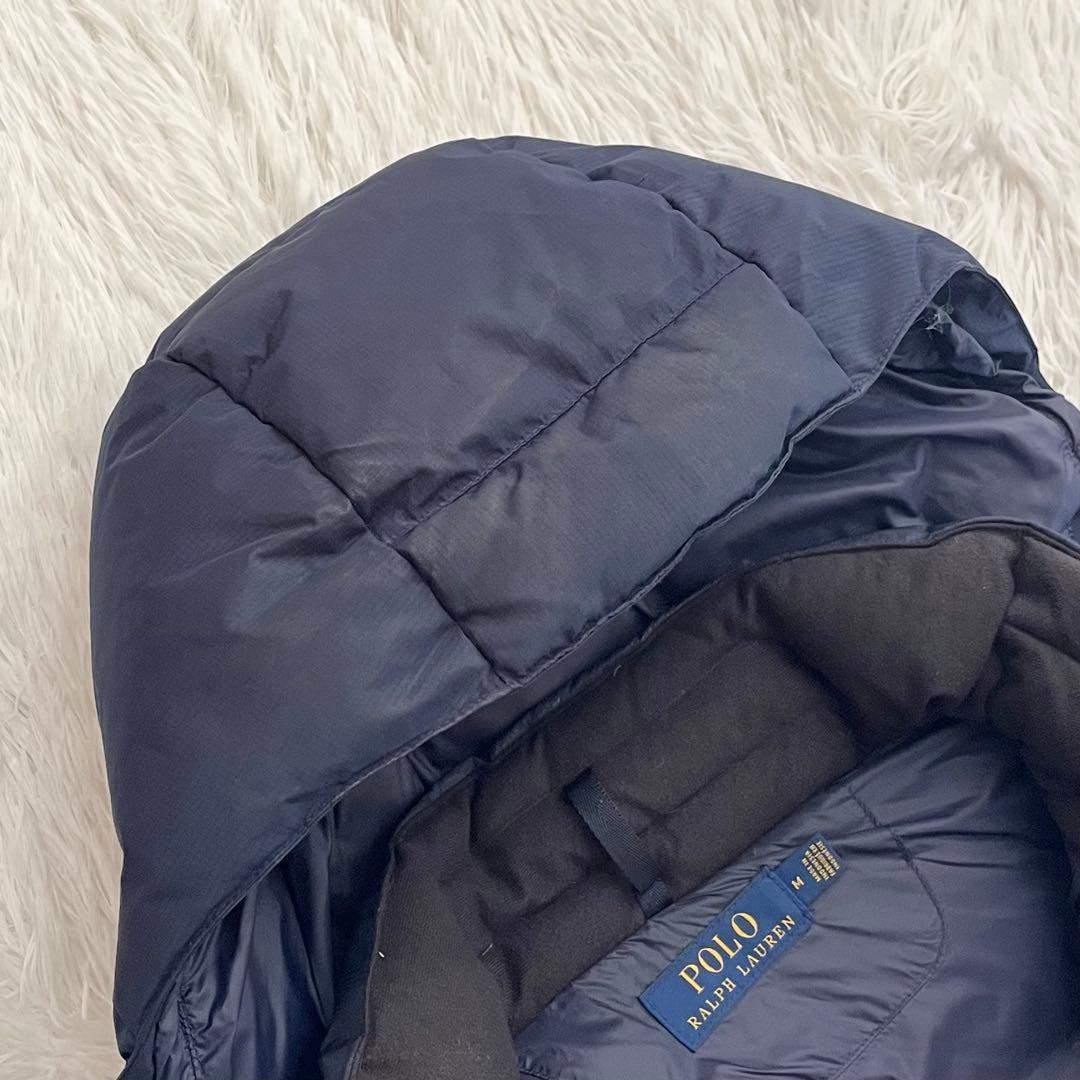 良品✨ ポロラルフローレン ダウンベスト フード付き 2way ポニー刺繍 M