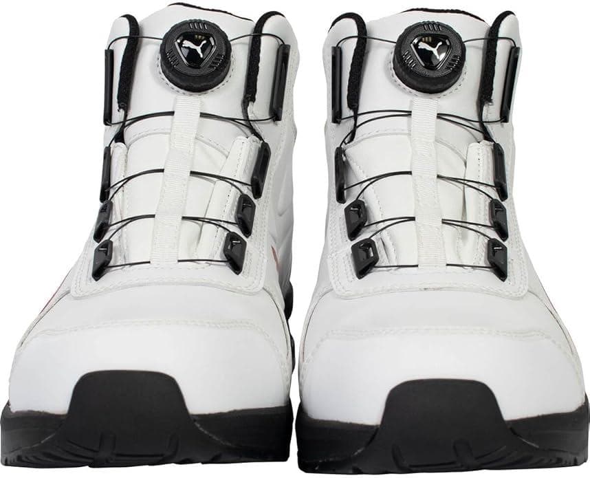 【新品】プーマセーフティー 安全靴 ライダー2.0ホワイト＆レッドディスクミッド