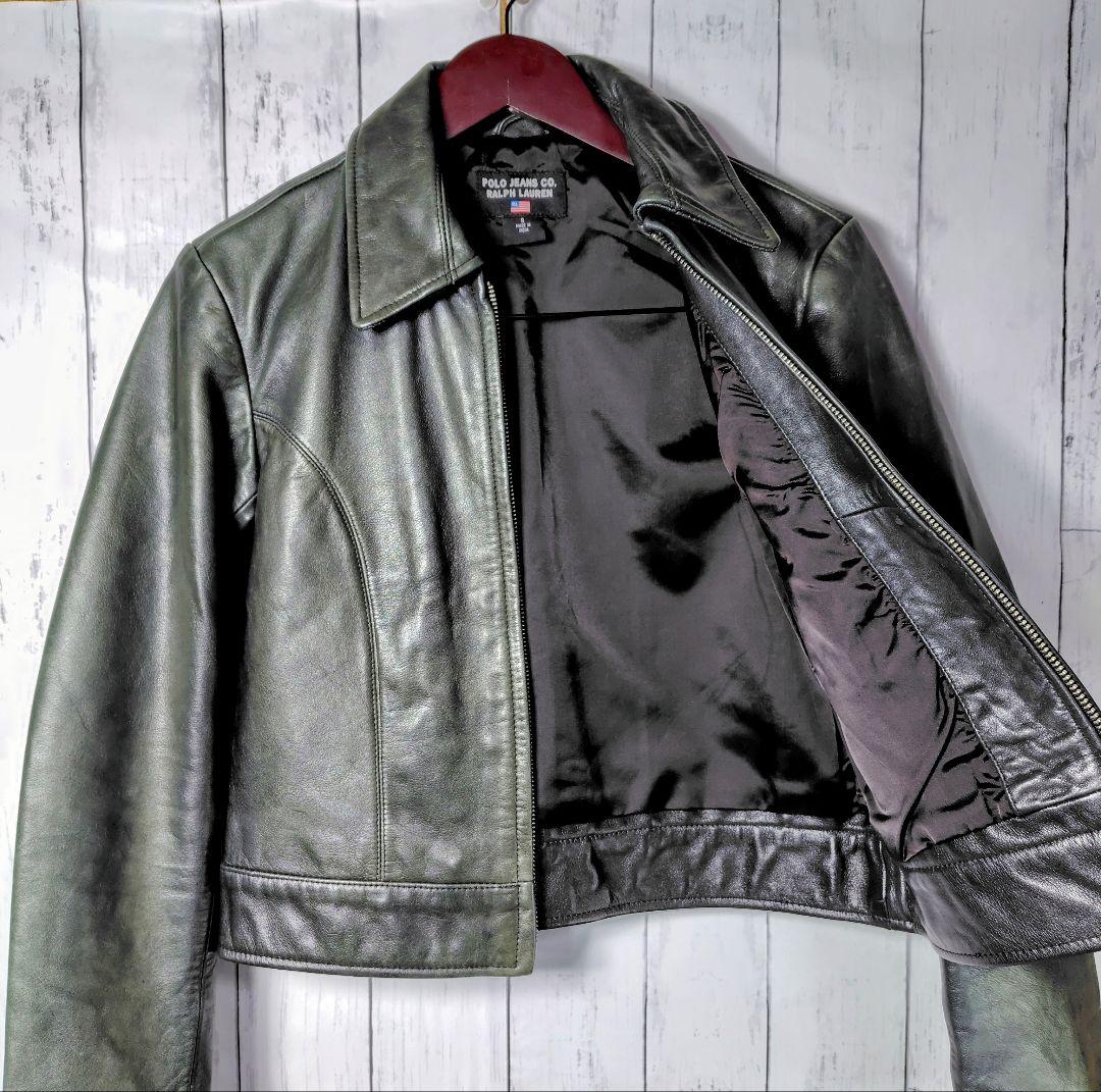 【希少カラー】POLO JEANS CO. ラルフローレンレザー ジャケット　極