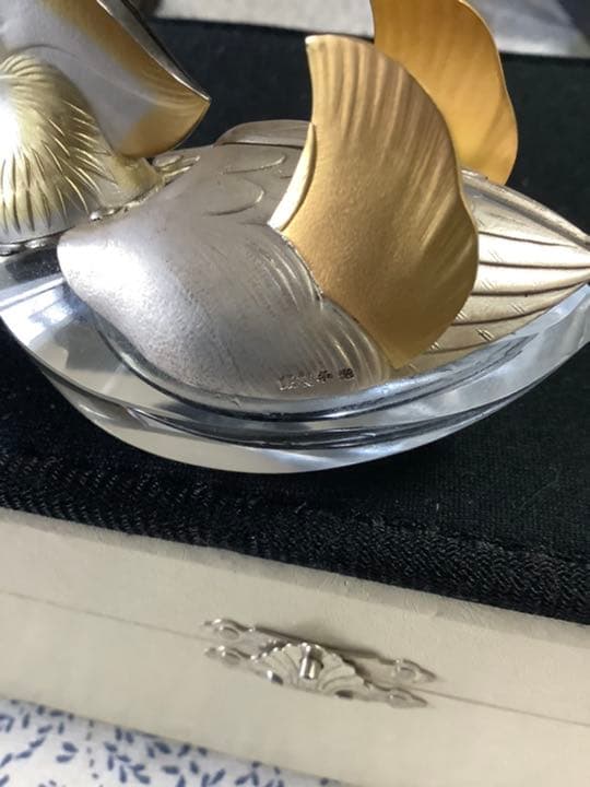 KD　純銀製　おしどり調味料セット　銀座和光