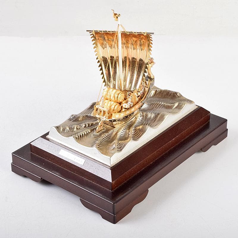 関武比古造　銀製　SILVER985刻印　宝船　約96g　Y　R9116B