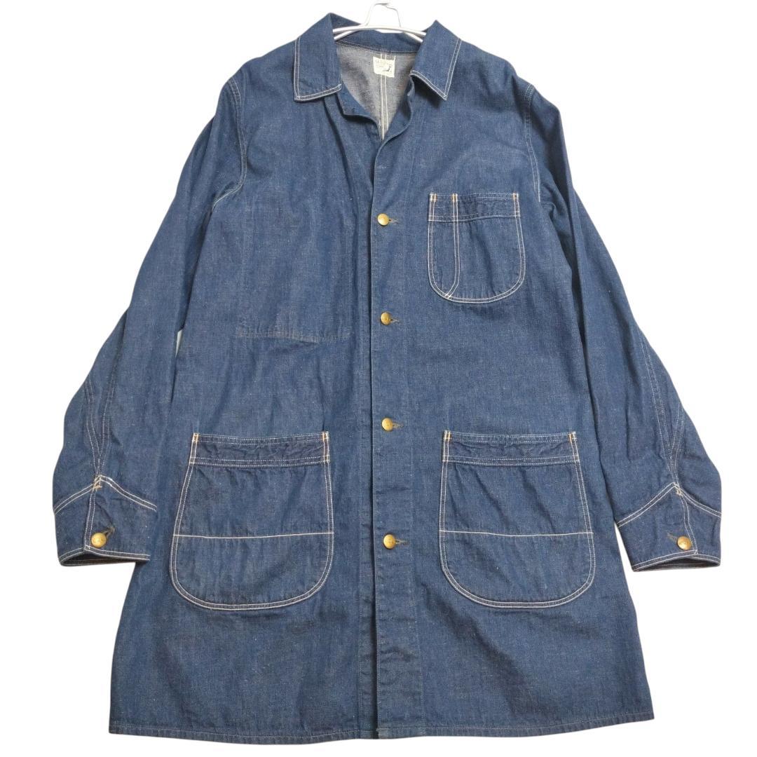 美品 オアスロウ カバーオール L デニム 濃紺 orSlow 日本製 3大きい