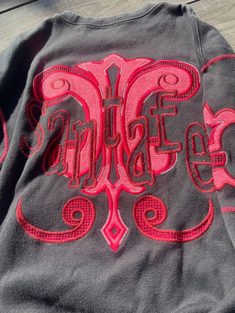 90s santa fe 刺繍 スウェット ビッグロゴ ブラック サンタフェ