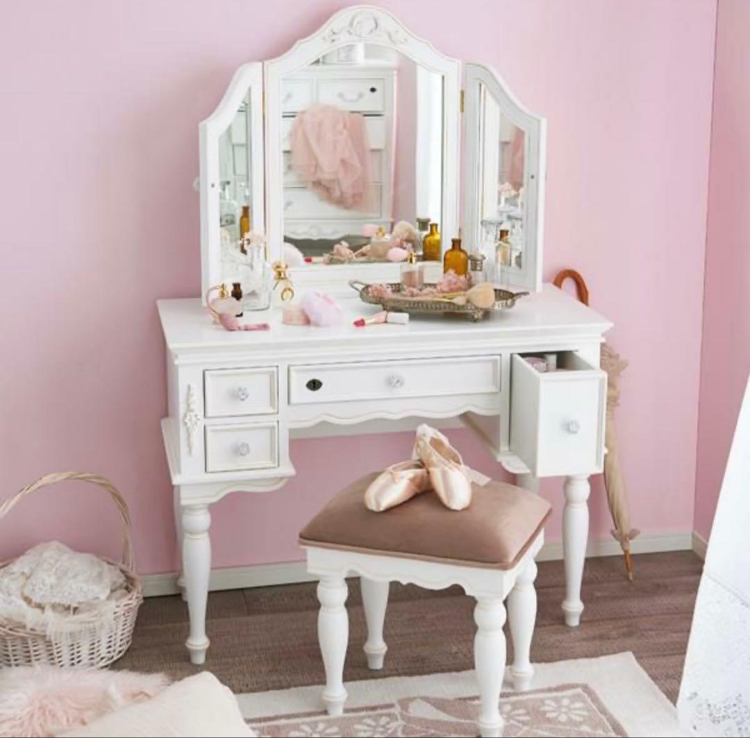 ロマンティックプリンセスアンティーク風ドレッサー/Soleil