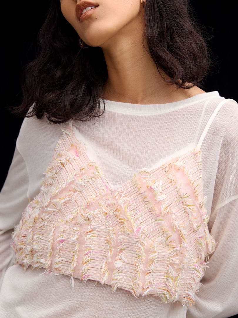 週末大幅お値下げ！ 2WAY MIX PINK SHAGGY BUSTIER