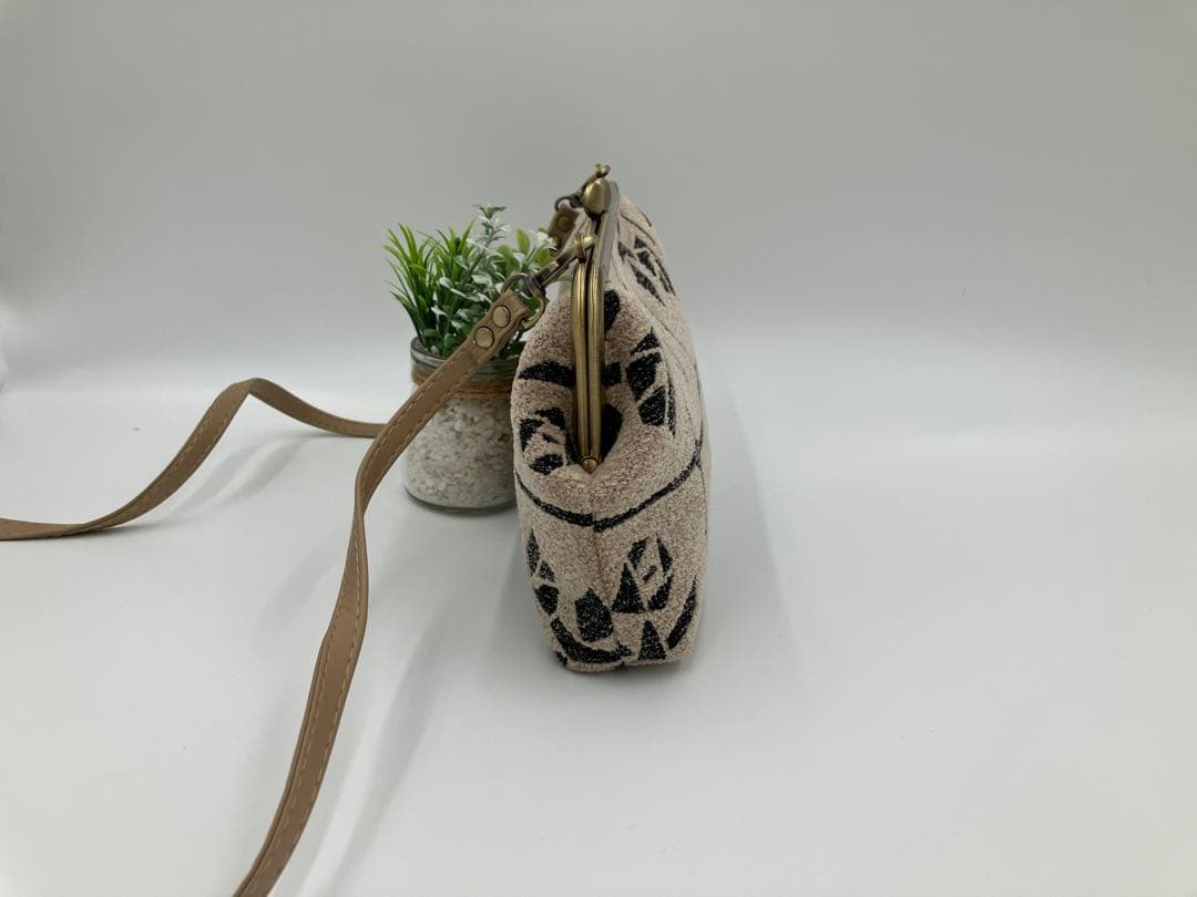 ミナペルホネン　がま口ポシェット　LULU ルル　ベージュ