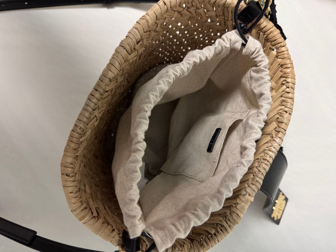 SNIDEL コットンショルダーブレードバッグ ブラック