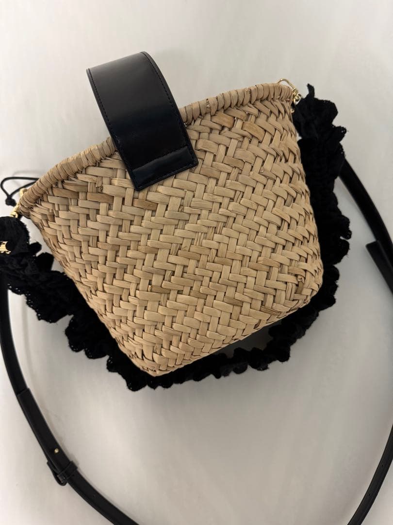 SNIDEL コットンショルダーブレードバッグ ブラック