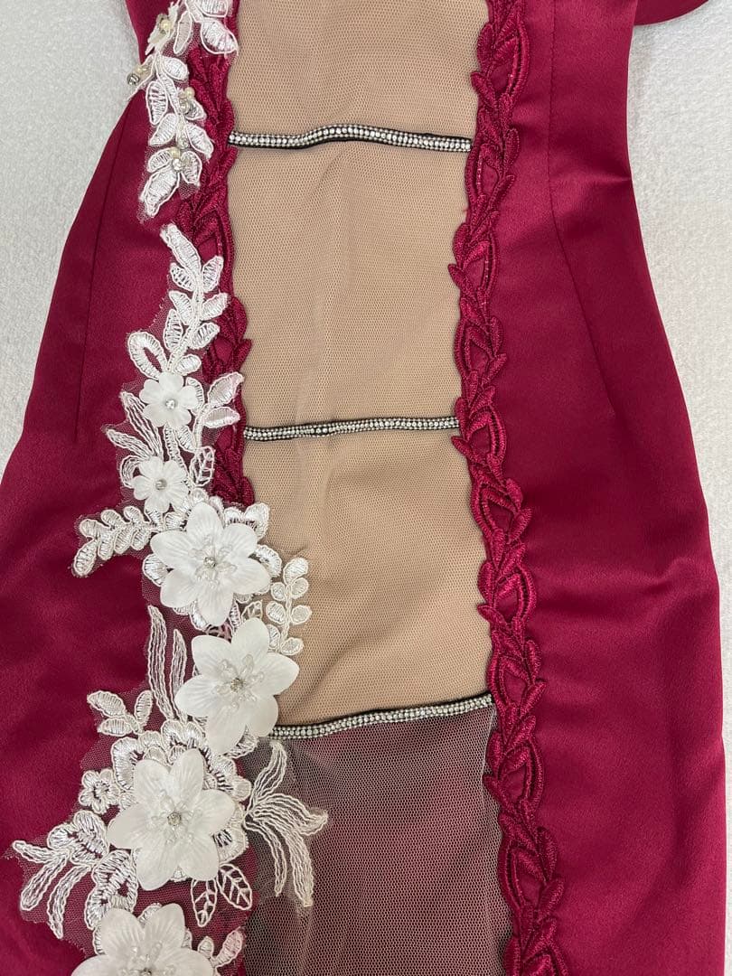 ROBE de FLEURS Glossy ミニドレス ピンク