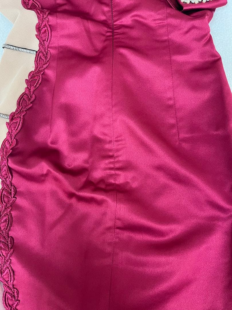 ROBE de FLEURS Glossy ミニドレス ピンク