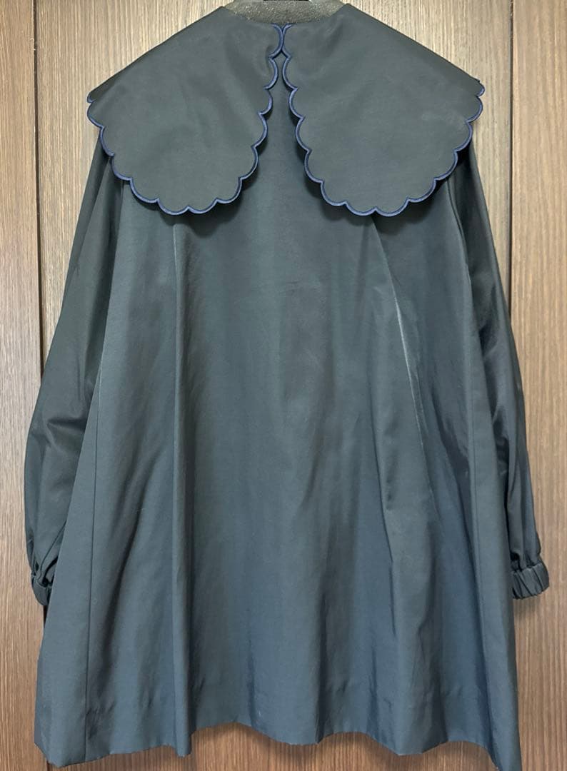 yori 撥水スカラップコート ネイビー