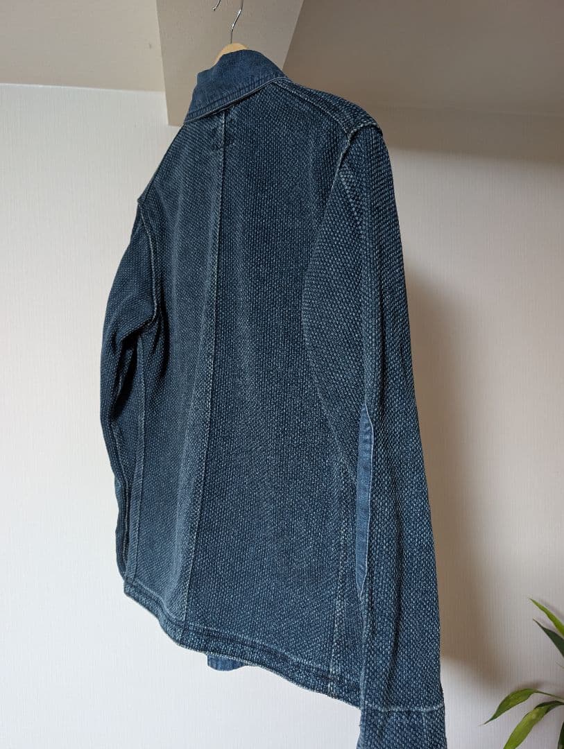 び　ダルチザン　刺子　カバーオール　デニム　38　ジャケット