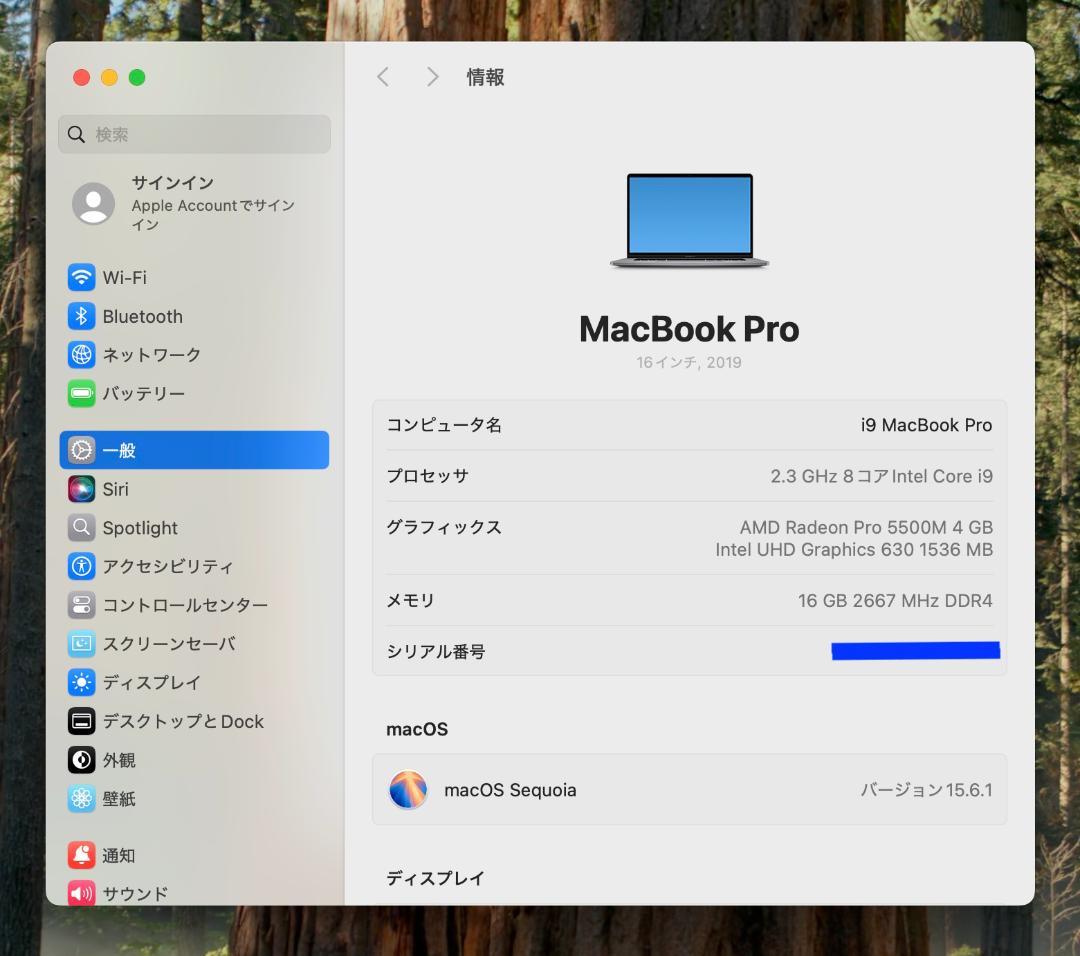 超美品 MacBook Pro 16 2019 Core i9 16G 1TB
