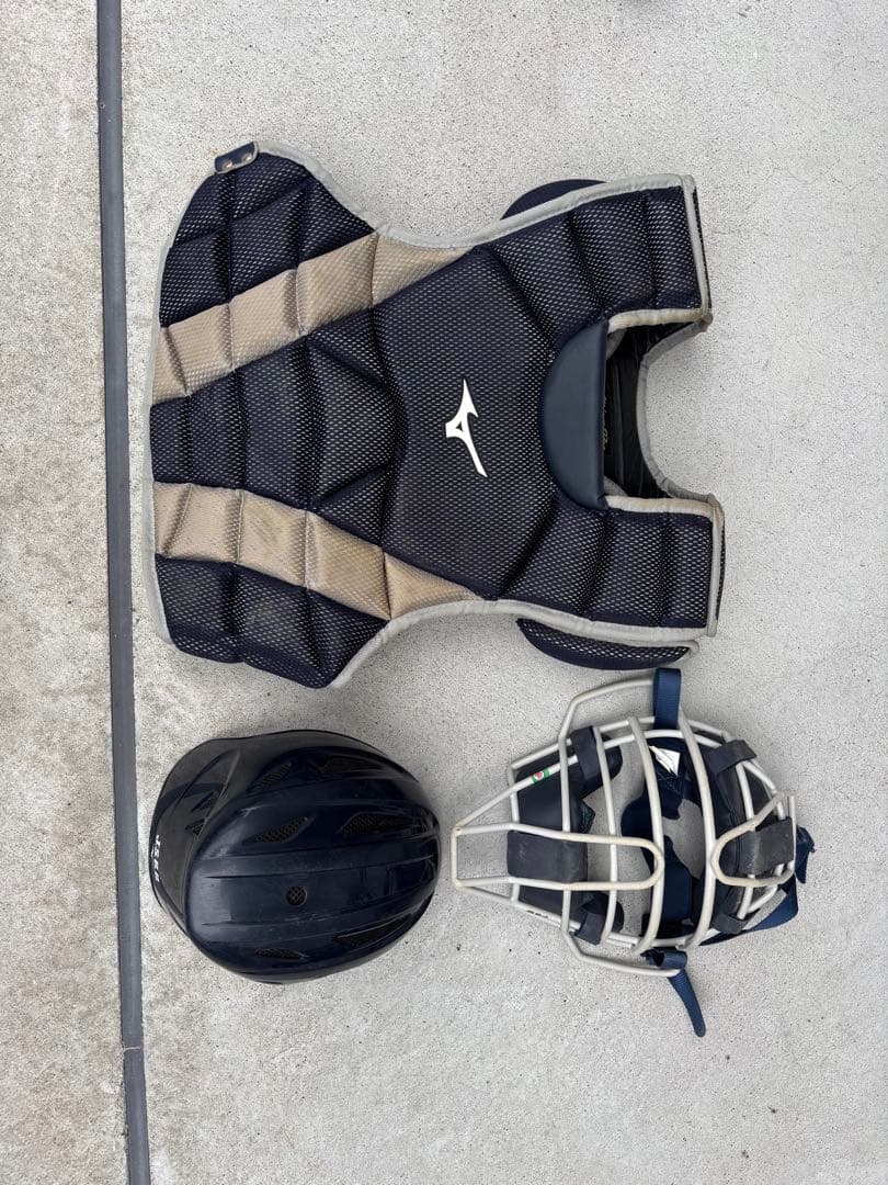 メメ[ミズノ]軟式用プロテクター(ネイビー)