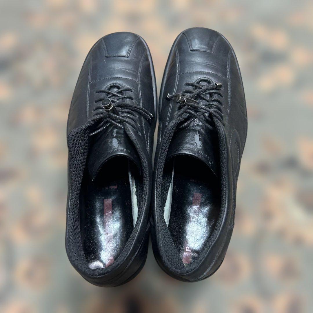 90s PRADA プラダスポーツ レザーシューズ archive テック