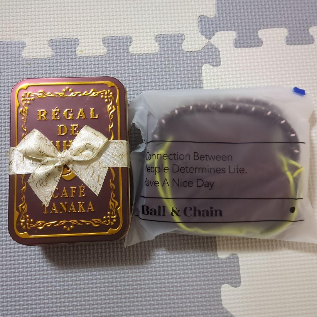 カフェタナカ　ボールアンドチェーン　クッキー缶