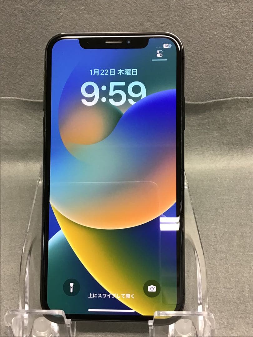 美品 国内版 SIMフリー　iPhoneX 64GB スペースグレイ色