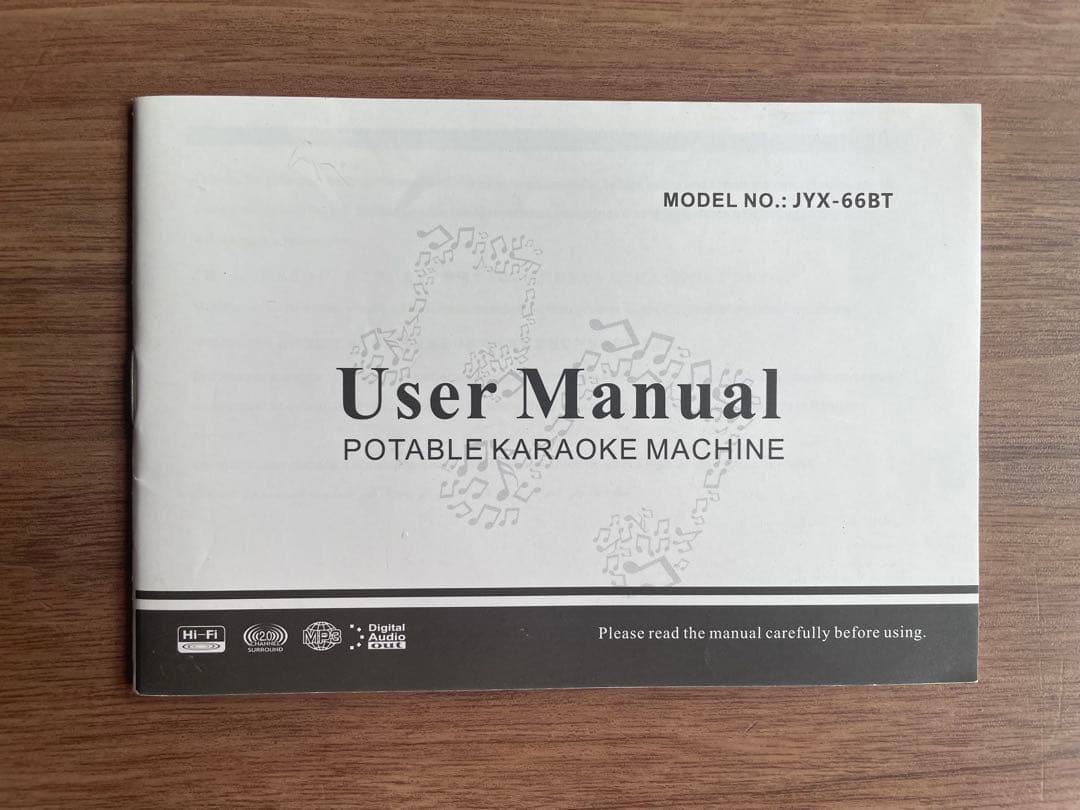 JYX-66BT ポータブルスピーカー ワイヤレスマイク2本付き