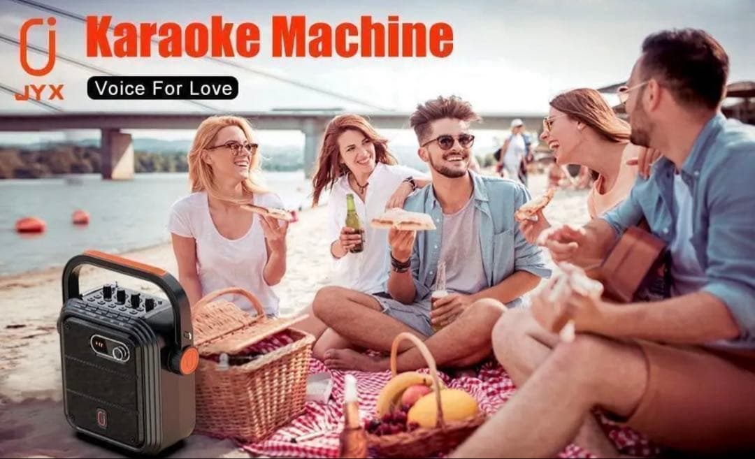 JYX-66BT ポータブルスピーカー ワイヤレスマイク2本付き