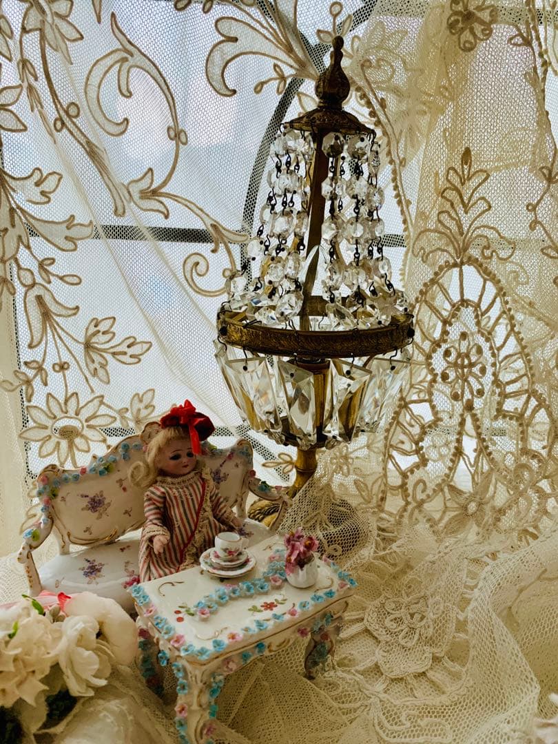 フランスビンテージ/アンティークエンパイアテーブルランプ※シャンデリア※