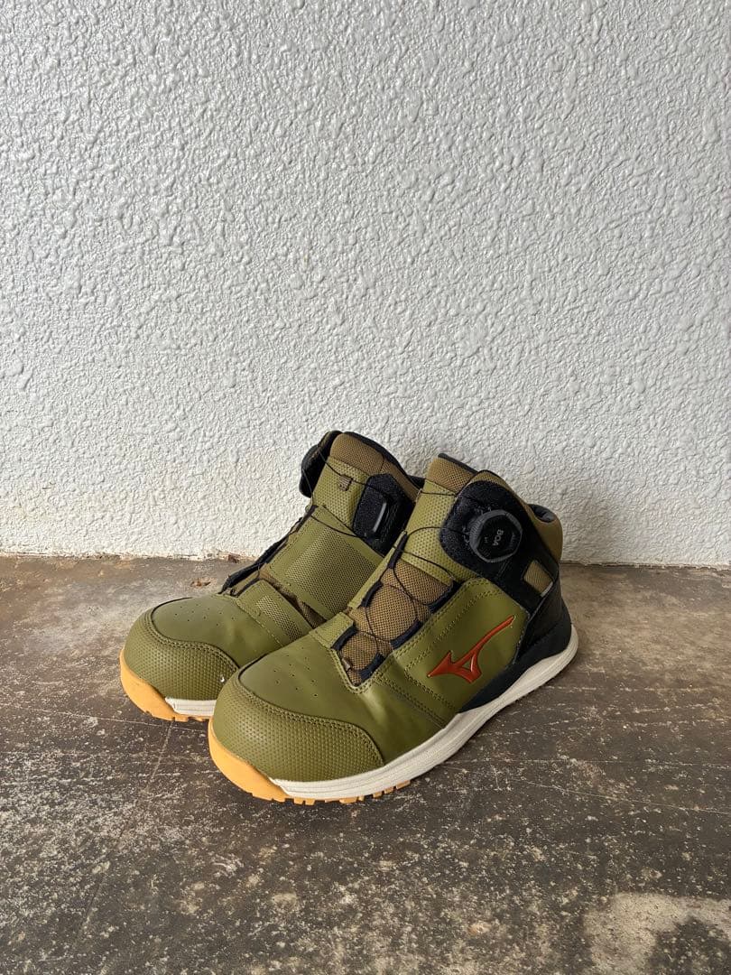 Mizuno 安全靴 オリーブ　ボアシステム