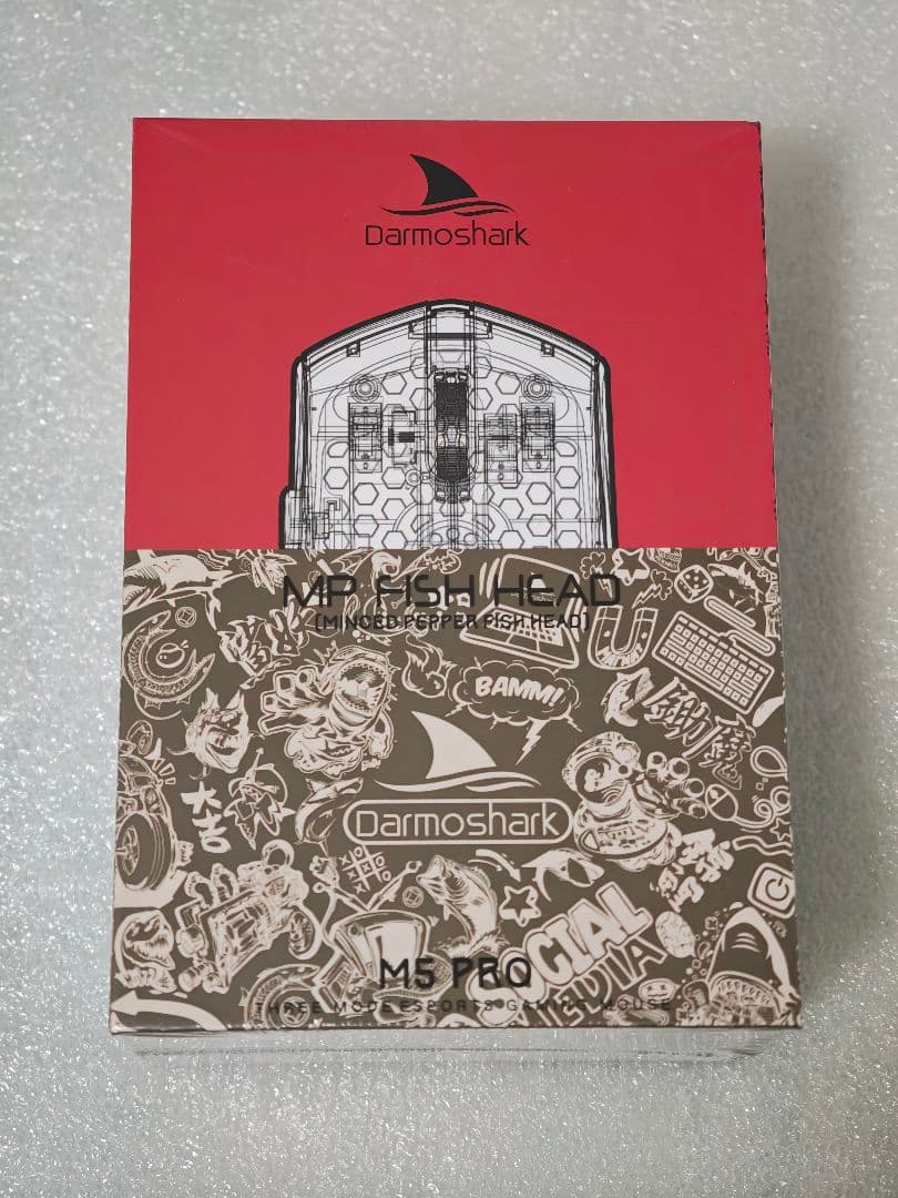 新品 Darmoshark M5 PRO 赤 レッド ワイヤレスマウス 8K