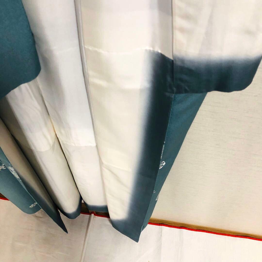 【美品　トールサイズ】小紋　雪　正絹　丹後　京友禅　袷　裄丈71 身丈174