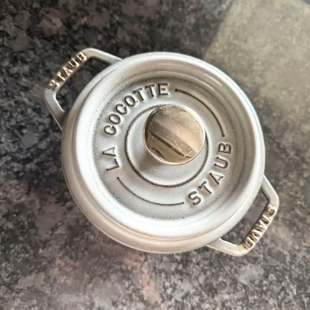 【美品】ストウブ ピコ・ココット ラウンド 14cm グラファイトグレー