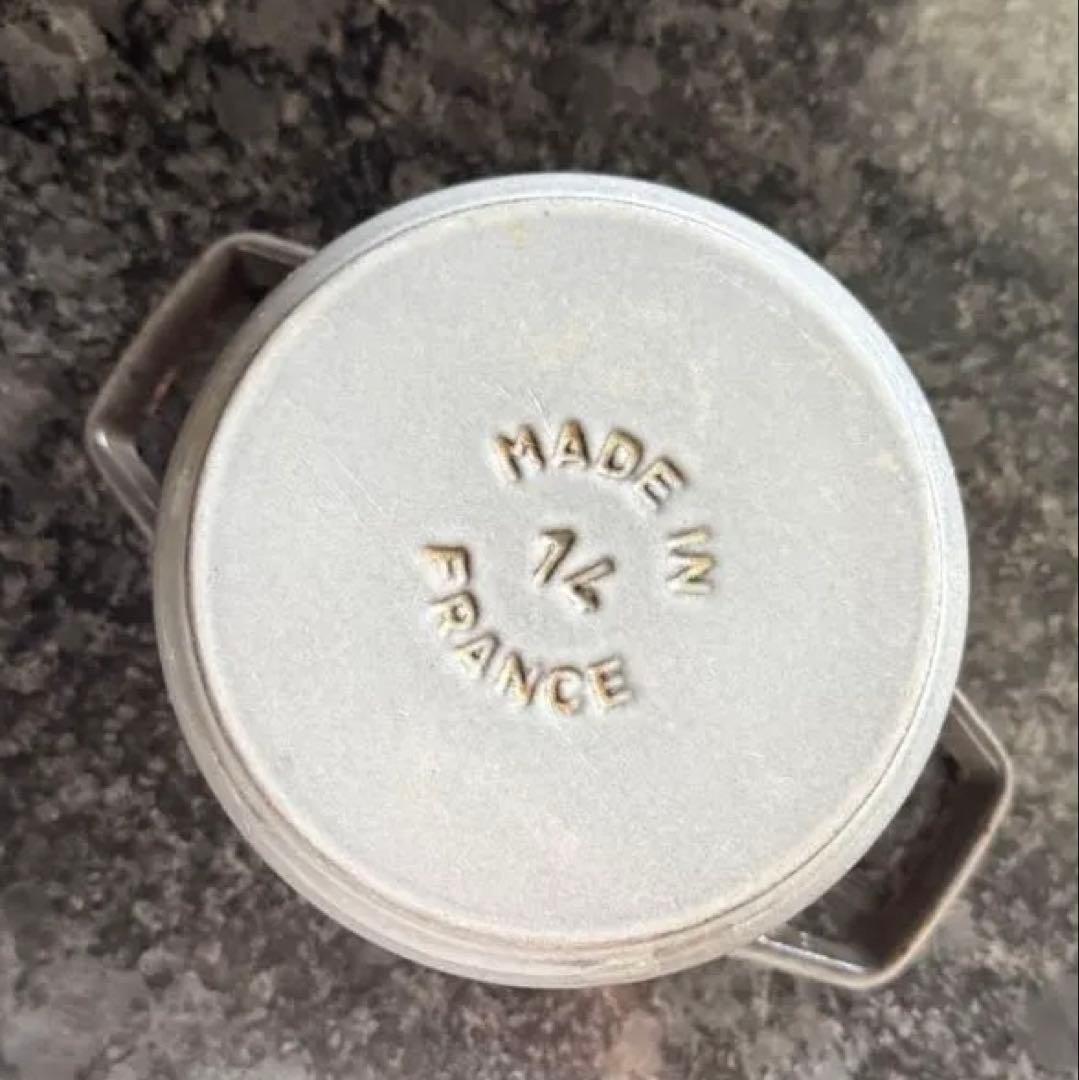 【美品】ストウブ ピコ・ココット ラウンド 14cm グラファイトグレー