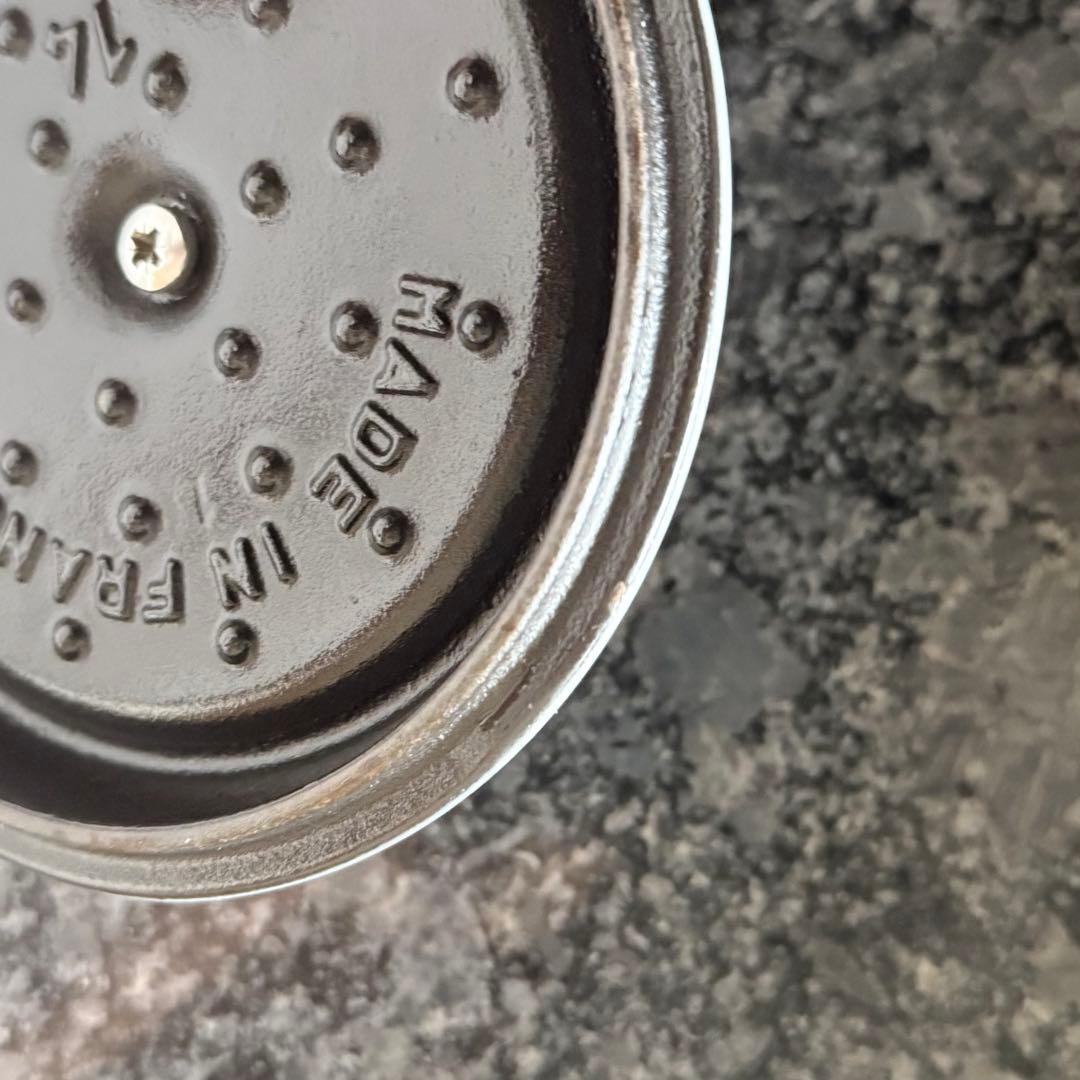 【美品】ストウブ ピコ・ココット ラウンド 14cm グラファイトグレー