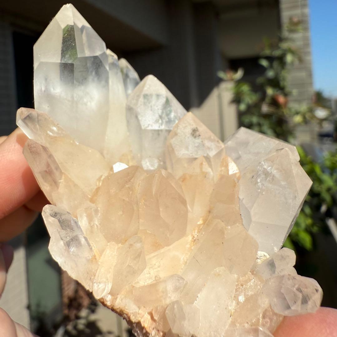 自然色　水晶クラスター モリオン　14個セット　1kg 水晶　原石　自然石c2