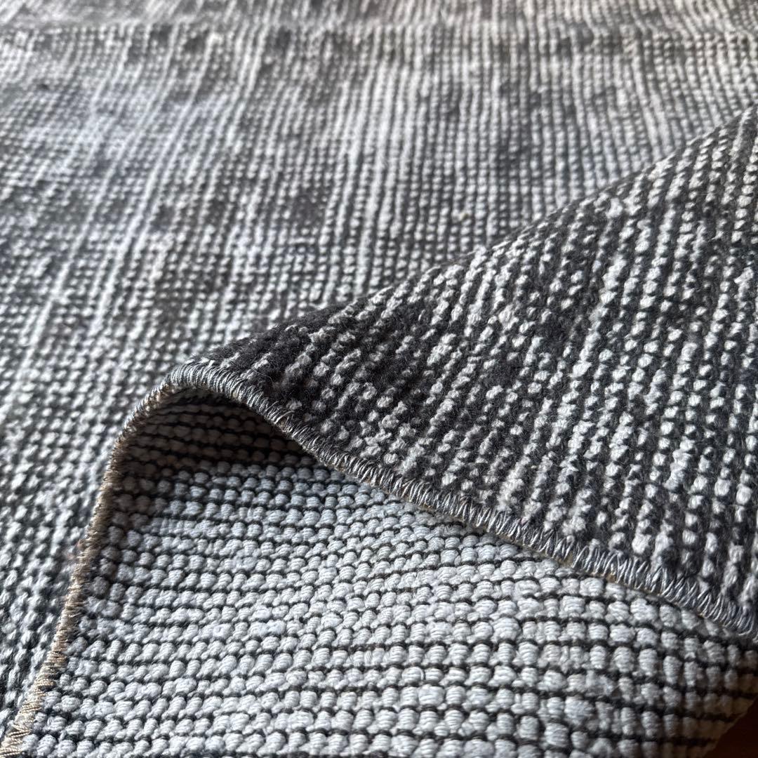 111×182 グレイワンカラーラグ　擦れシャビーシック　トルコヴィンテージラグ