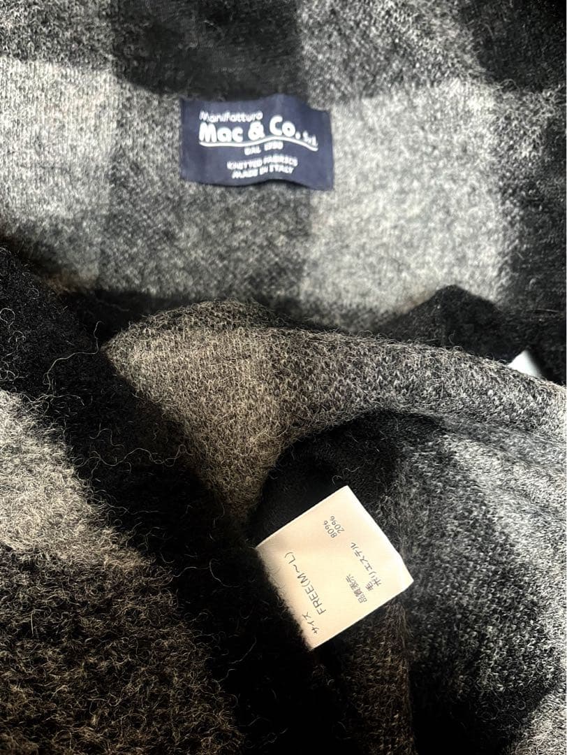 Mac&Co. チェック変形ウールジレ モード フレア 大きいサイズ