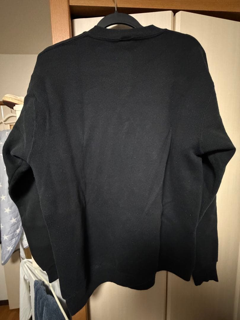 70s〜80s RUSSELL スウェット　赤タグ　無地黒　前V