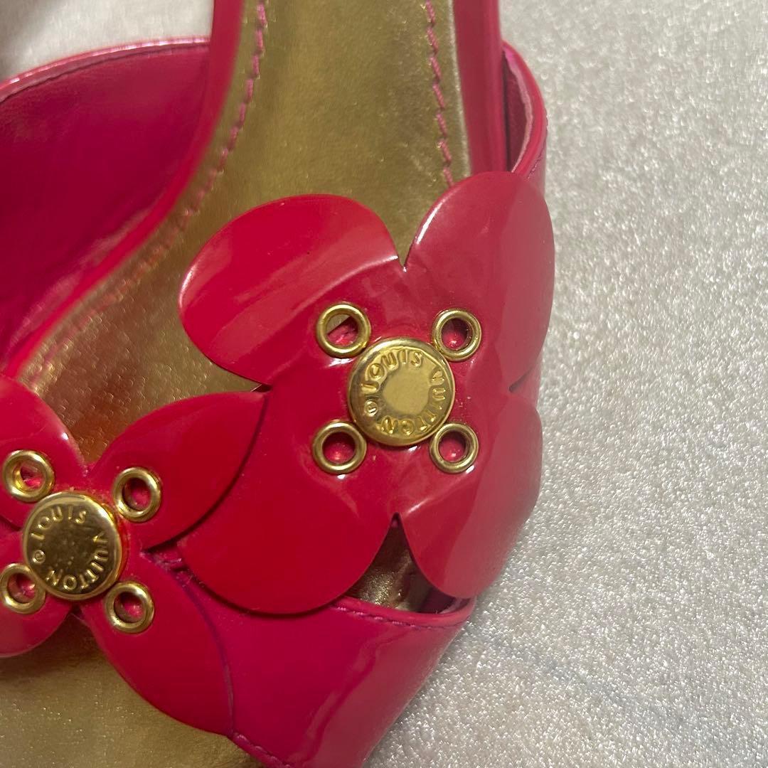 LOUIS VUITTON ピンク フラワー ミュール