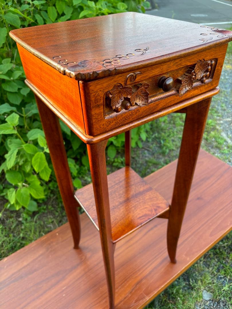 オールドメゾン/吉川商事　葡萄園　花台　飾り台　電話台　希少ヴィンテージ