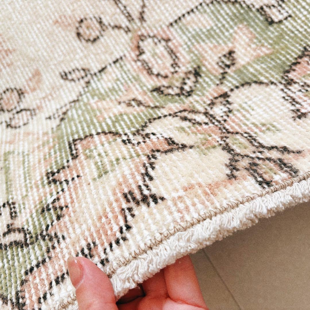 トルコ　ヴィンテージラグ　グリーン