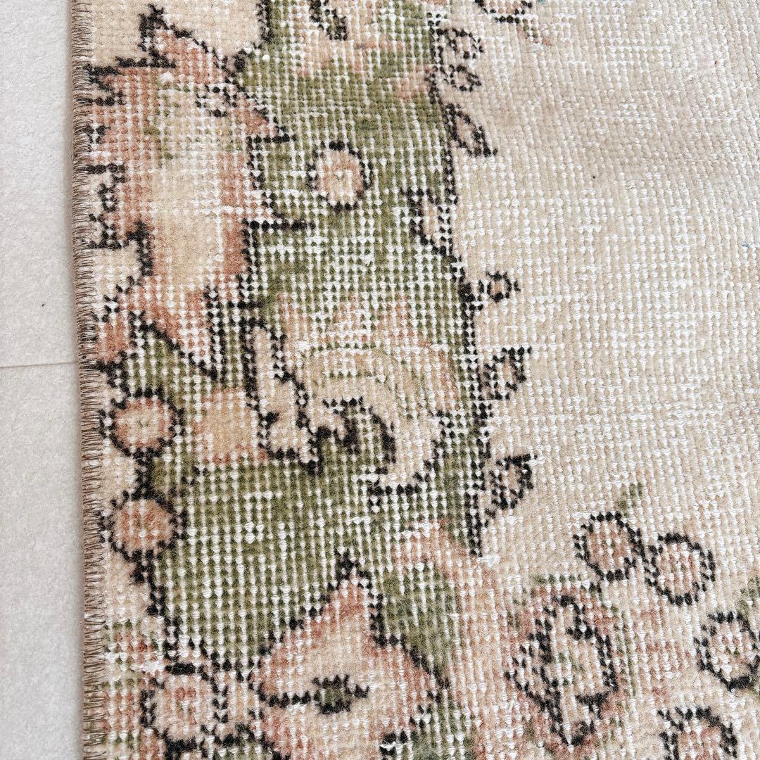 トルコ　ヴィンテージラグ　グリーン